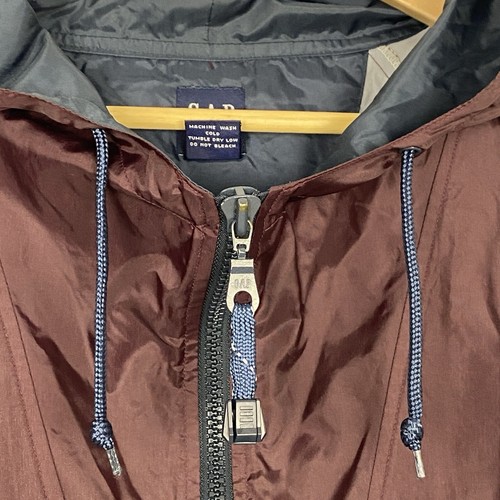 Vintage GAP Jacke Herren Gr. Medium 1/4 Zip Pullover 90s Kapuze Y2K Anorak 2000s - Bild 9 von 13