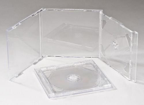 10 coques à bijoux double CD 10,4 mm standard pour 2 CD avec plateau pliant transparent HQ AAA - Photo 3/4