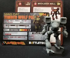 Battletech Timber Wolf Mech Wolf's Dragoons + Cards Assault Star Catalyst Barnes