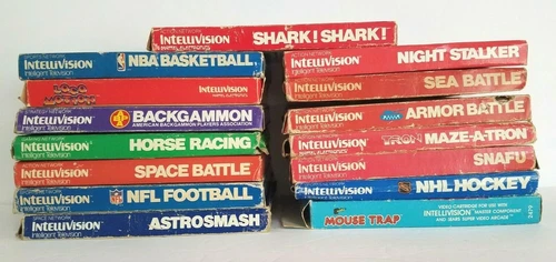 Great Lot of 15 different Intellivision Games Most CIB Shark! Shark! And More