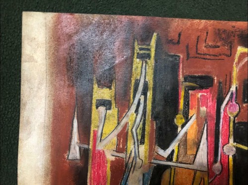 Wifredo Lam Drawing on paper (Handmade) signed and stamped mixed media vtg art - Photo 6 sur 6