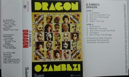 Dragon `O Zambezi` Cassette 1978 CBS PRC-010 Rock Pop Australia - Picture 2 of 2