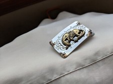 Nice Silver and Gold Tone "Bronco" Belt Buckle Made in Hong Kong