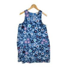 LOFT Outlet Blue Floral Sleeveless Short Dress in Women's Size Medium