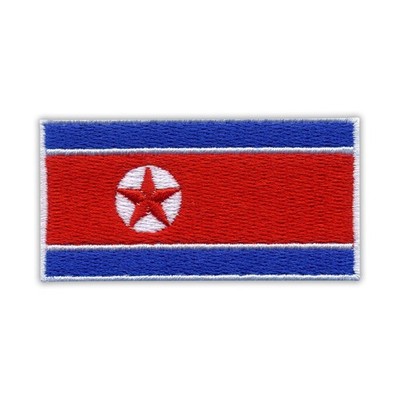 Flagge Nordkorea Aufnäher/Abzeichen bestickt