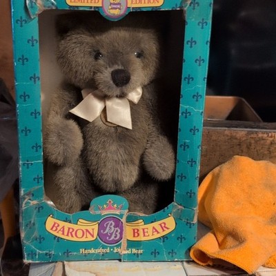Dakin Baron Bear 1986 Limited Edition Fully Jointed Plush Small w/ Box