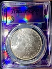 1887 P Morgan Silver Dollar $1 PCGS MS63 - Blast White - TraderBea Purple Core