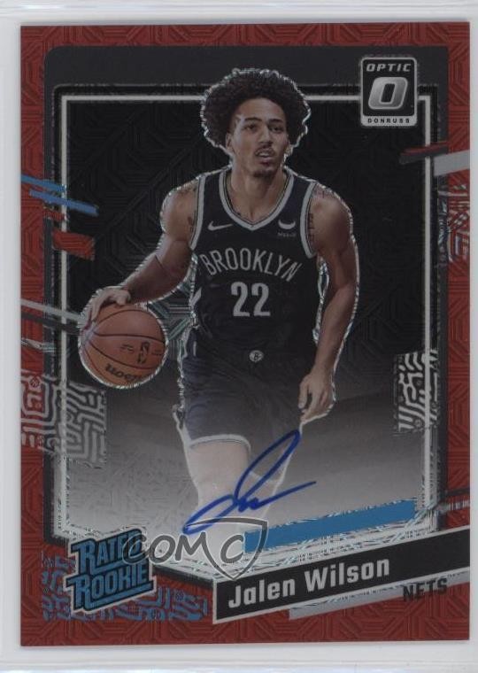 2023 Donruss Optic Rated Signatures Choice Red Prizm Jalen Wilson Rookie Auto RC