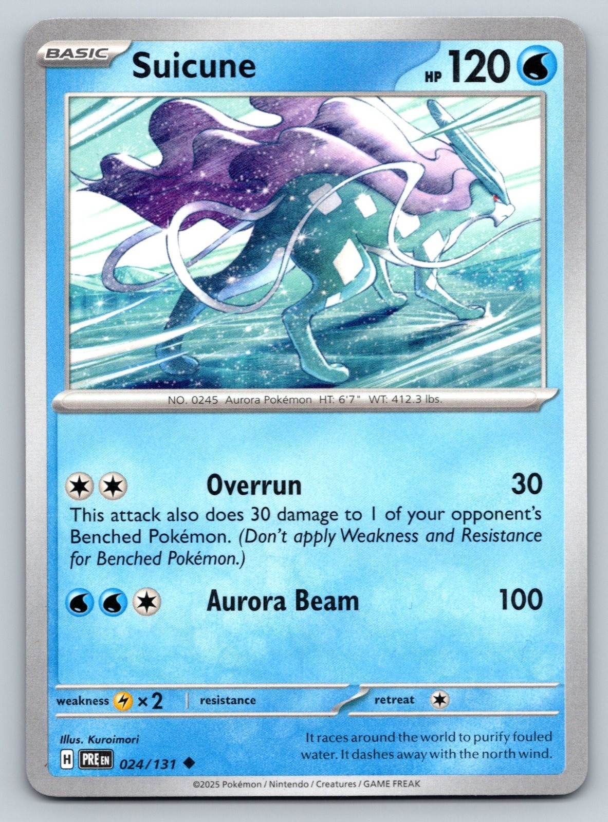 Suicune Uncommon SV: Prismatic Evolutions 024/131 NM