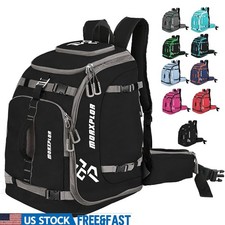 Waterproof Ski Boot Backpack Large Capacity W/ Drain Holes  Extra Pockets New