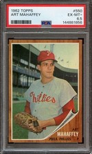 1962 Topps #550 Art Mahaffey PSA 6.5 SP Phillies *INVAJ3617