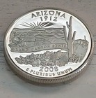 2008 - S Cameo PROOF 90% SILVER "Arizona" State Washington Quarter! Ships Free!