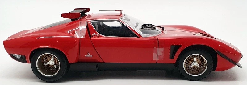 Modelo de coche Kyosho escala 1/18 08319R - Lamborghini Miura P400S 1966 - rojo/negro Foto 3 de 4