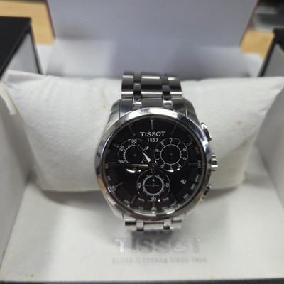 Tissot Couturier Chronograph Black Dial Stainless Steel Men's Watch