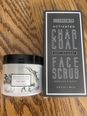 Beekman  1802: Activated Charcoal Face Scrub and Fig Leaf Goat Milk Body  Cream