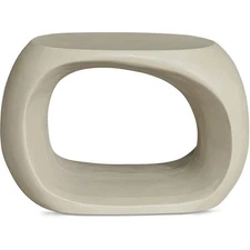 Moe's Home Collection BQ-1056-05 Albers 17.75 inch White Outdoor Stool