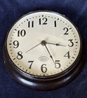 Vintage Large School Wall Clock Faraday Union Made Tested Works Metal