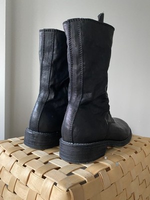 GUIDI 310 Front Zip Leather Boots - Black Size 36 - Made in Italy