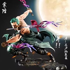 One Piece 10 cm Zoro Three-Sword Anime Figure...