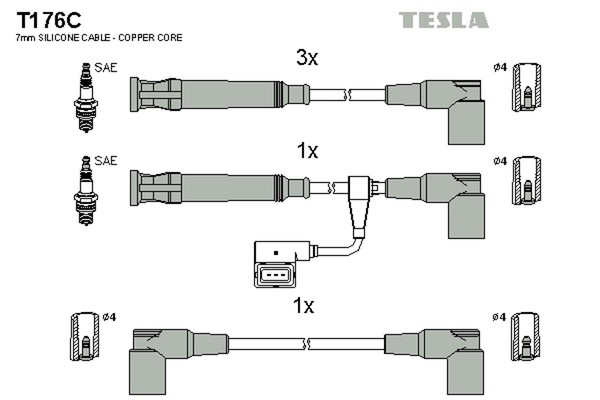 ZüNdleitungssatz Tesla T176C FüR E36 BMW E30 3Er Touring 316 318-image