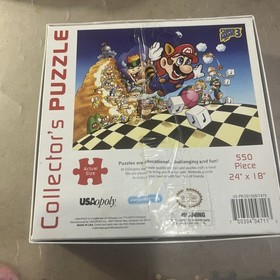 Super Mario Bros 3 Nintendo NES Collector&rsquo;s Puzzle 550 Piece 24" x 18" NEW