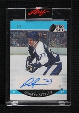 2020 Leaf Pro Set Memories 1990-91 Design Platinum 1/1 Darryl Sittler Auto 1ix9