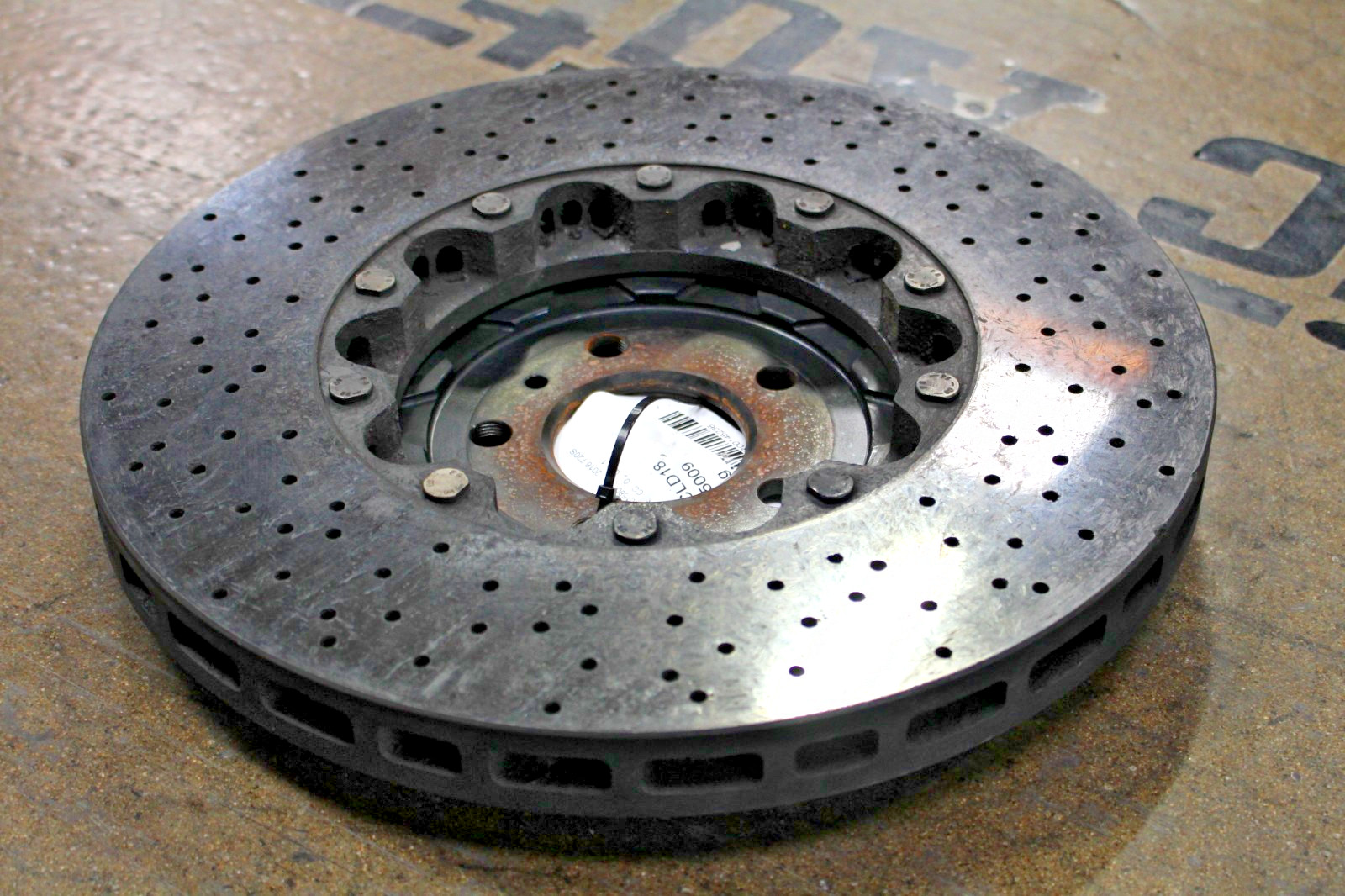 McLaren 720S, Rear CCM Brake Rotor, Chipped, Used, P/N 14C0034CP