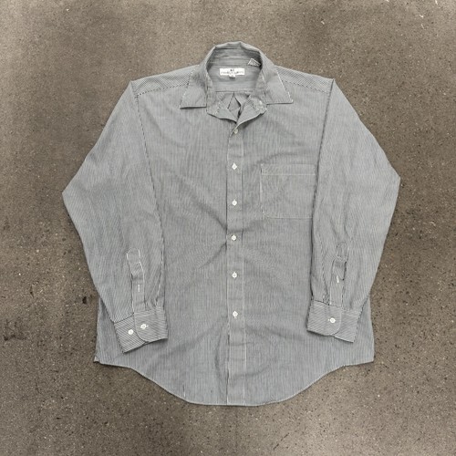 Balmain, Vintage Pierre Balmain Made in Italy Stripe Cotton Classic Men Dress Shirt Sz 16