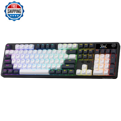 Redragon K761 Wireless Gasket Gaming Keyboard w/Hype Screen & Knob, 104 Keys Mec