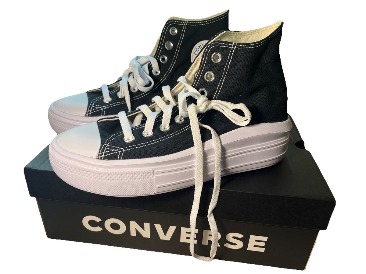 Converse CTAS Move Hi Platform Black White Womens 9 Sneakers New w/ Box Converse Chuck Taylor All Star Move Platform Black/White  main image 3