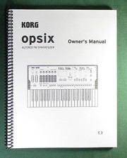 Korg Opsix Instruction Manual: Full Color & Protective Covers!