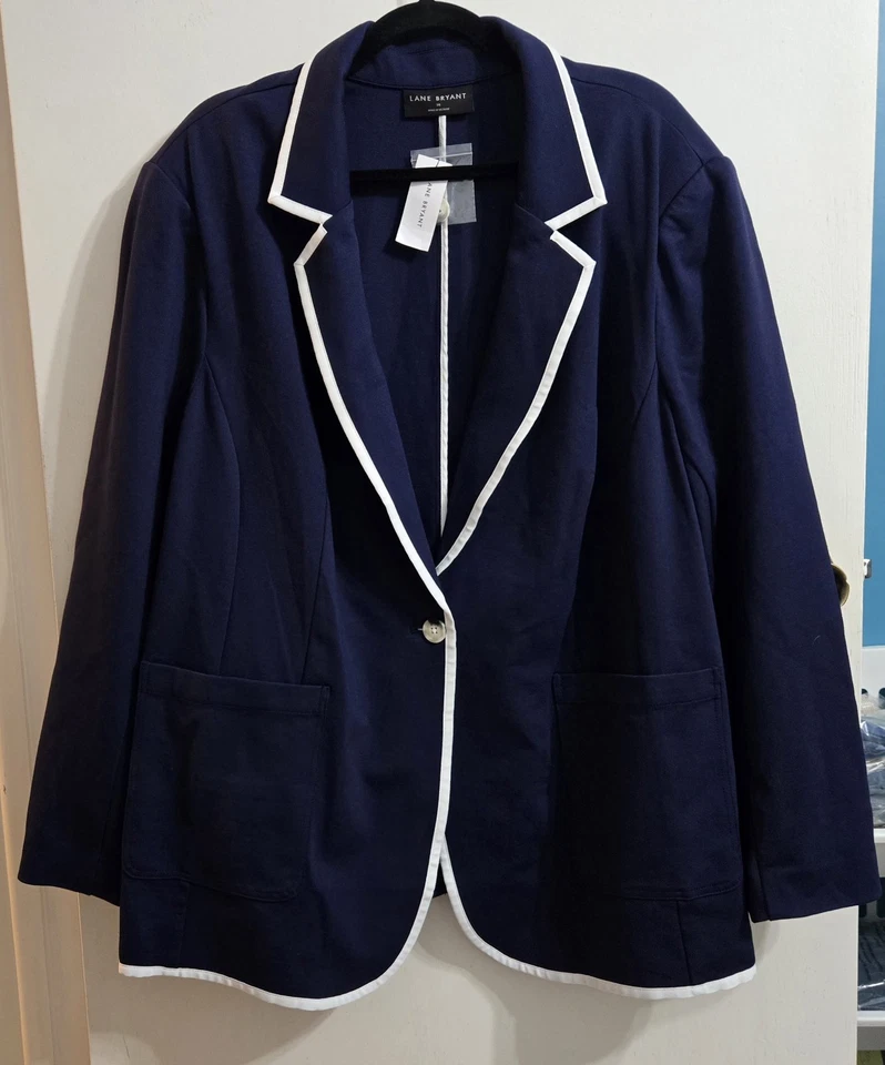 Blazer azul Lane Bryant tamanho 26 novo com etiquetas - Imagem 2 de 4