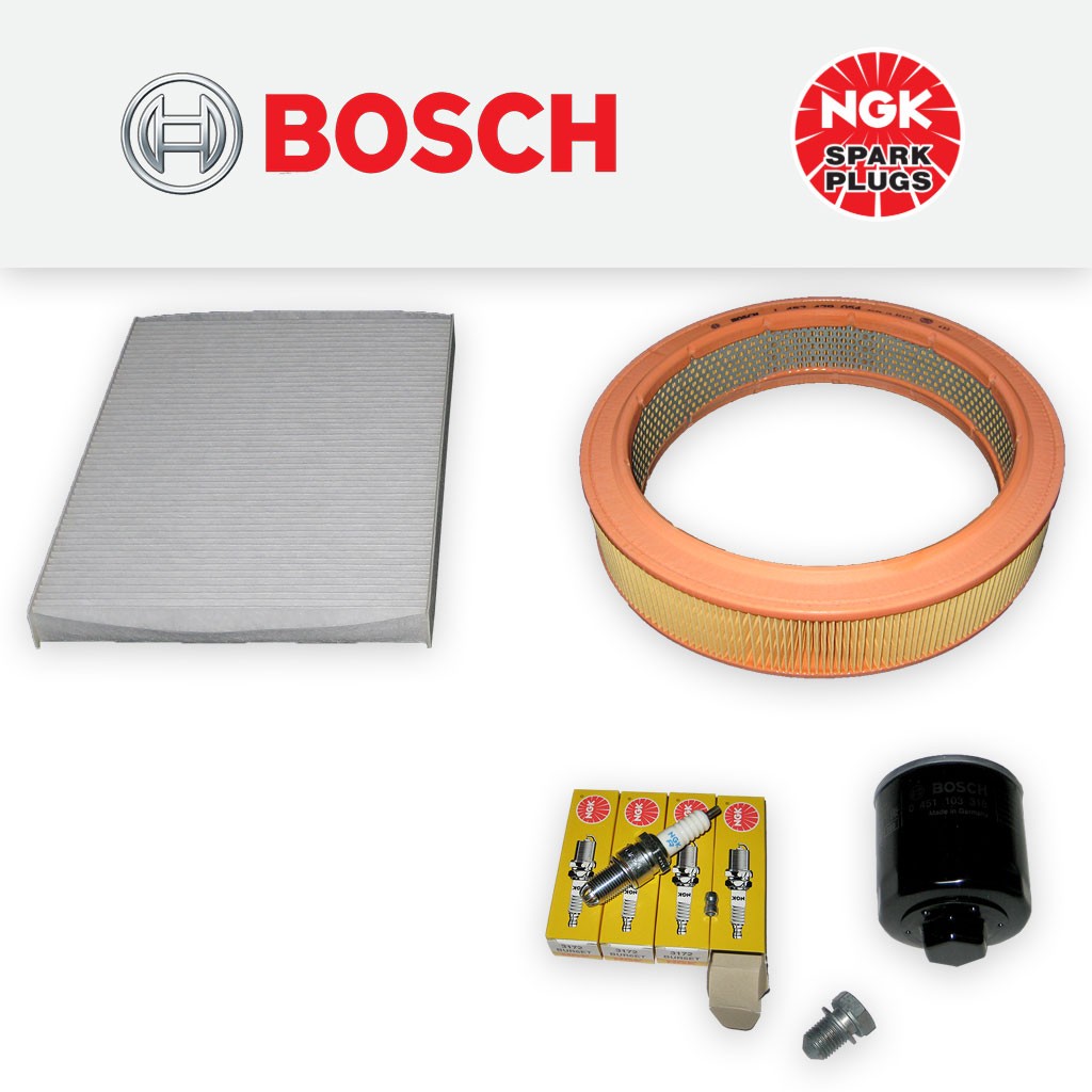 SERVICE KIT for VW POLO (6N) 1.4 8V AEX AKV APQ OIL AIR CABIN FILTER PLUGS 95-99