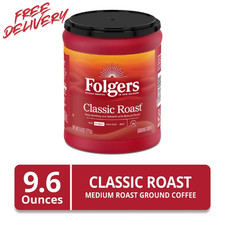 Folgers Classic Roast Ground Coffee, Medium Roast, 9.6 oz Canister 9.98 per pound