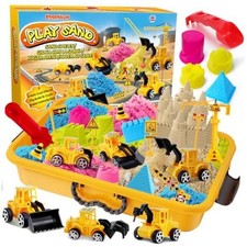 Sensory Bin Play Sand Kit for Kids, 4lbs Magical Sand  Construction Set Toy