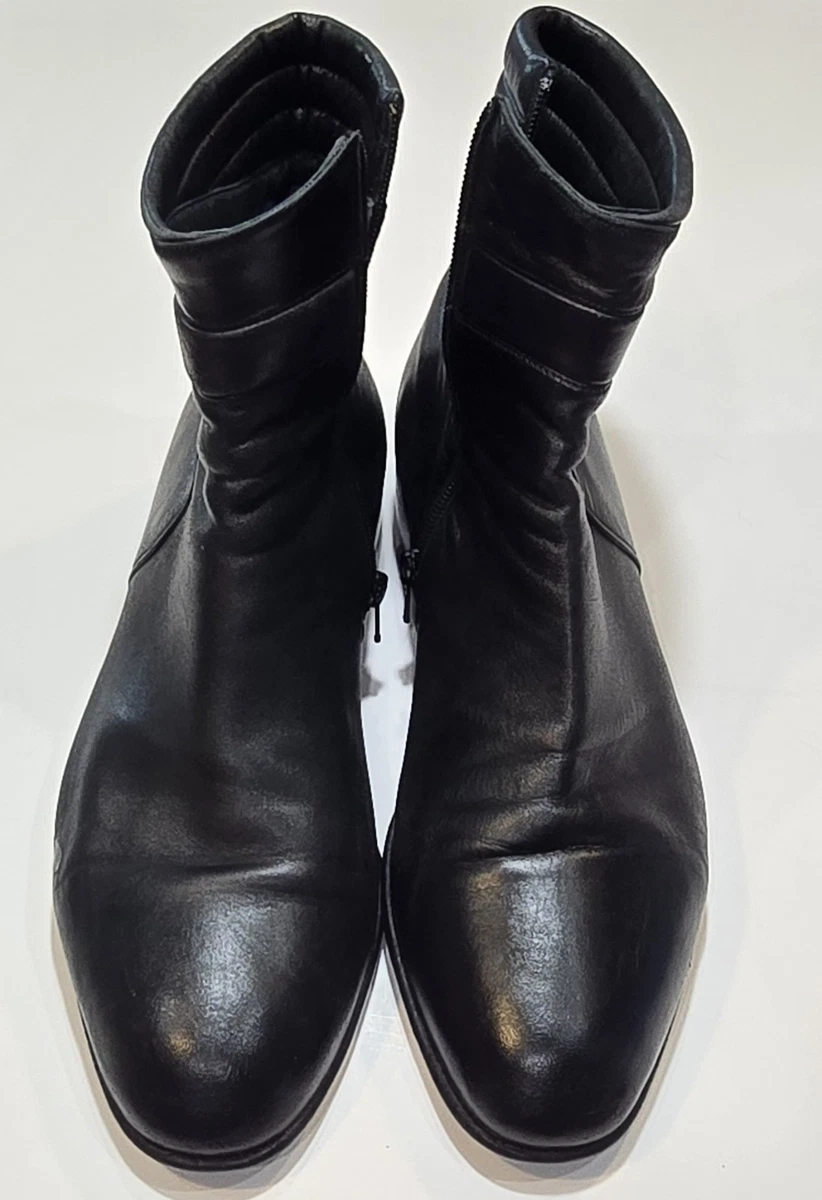 Florsheim Imperial Lindsey Black Leather Monk Strap Ankle Boots USA Men’s 10 3E Florsheim Black Buckle Boots for Men for Sale | Shop New  main image 4