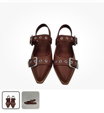 Quince Women Italian Leather Bold Buckle Slin...