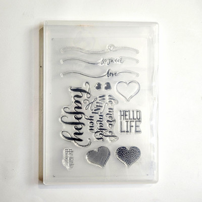 HELLO LIFE Stampin' Up! Clear Stamps 137136 Do More Make Happy Calligraphy bb59
