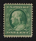 CKStamps: US Stamps Collection Scott#357 1c Franklin Mint HR OG Bluish