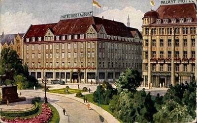 Artist Postcard Hanover, Hotel Ernst August vorm. Bristol,... - 4328669