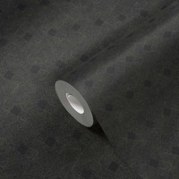 Schwarze Tapete Mit Gold Muster Linien & Rauten – Metallic, Schwarz