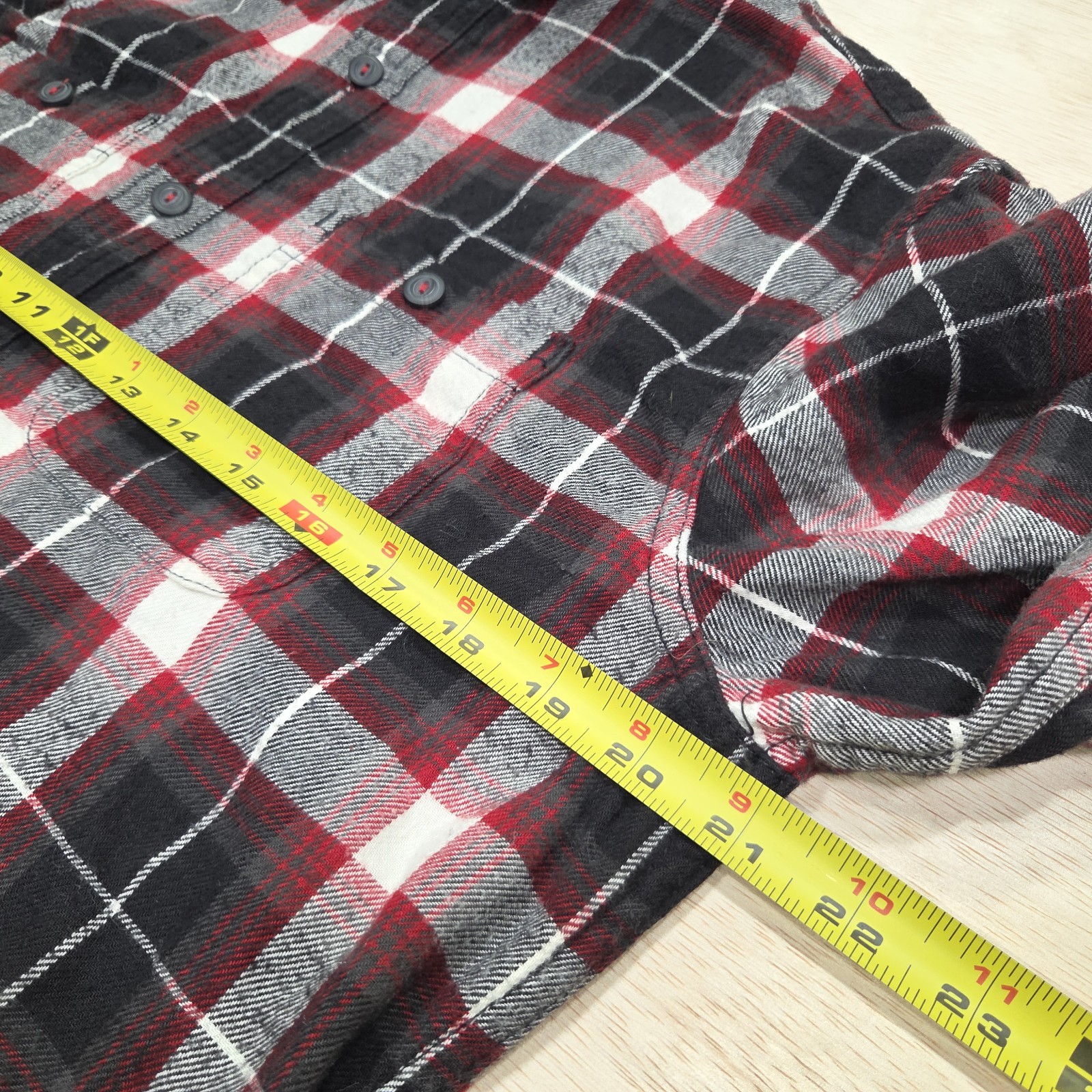 American Eagle Prep Fit Button Down Flannel Shirt… - image 12