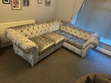 Next Silver  Gosford Corner Sofa, Only Used Few Months So Immaculate,Cost £2,500