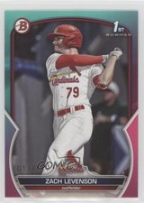 2023 Bowman Draft Aqua & Pink Gradient 13/199 Zach Levenson #BD-149 mv7