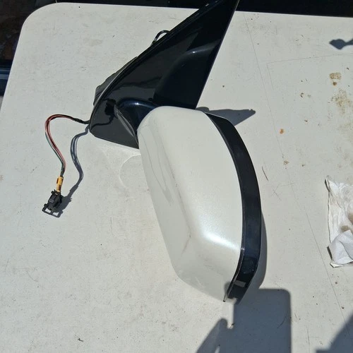 07-13 BMW X5 E70 Front Left Driver Side Rear View Door Mirror White 7136887 OEM