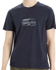 Icebreaker Shirt Mens XL Blue  Graphic T-Shirt Tee Short Sleeve Camping Wool