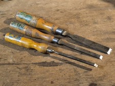 Set Of 3 Vintage Robert Sorby Wood Chisels