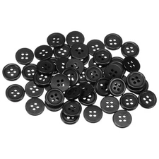  100pcs 20L Sewing Buttons 1/2"(12.5mm) Resin Round Flat 4-Hole Craft Buttons 