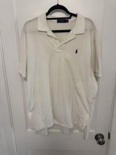 Polo Ralph Lauren Performance White Shirt Men  s XL Golf Preppy Blue Pony