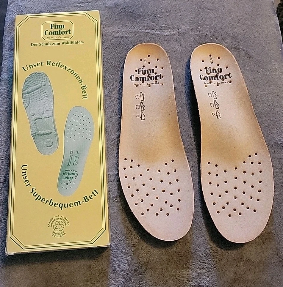 Semelles Intérieures Rigides Finn Comfort Taille 42 - Fabriquées En Allemagne Neuves En Boîte